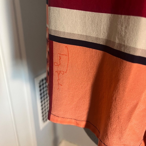 Tory Burch Silk Patchwork Branded Blouse Size 14 $385 - Picture 11 of 16